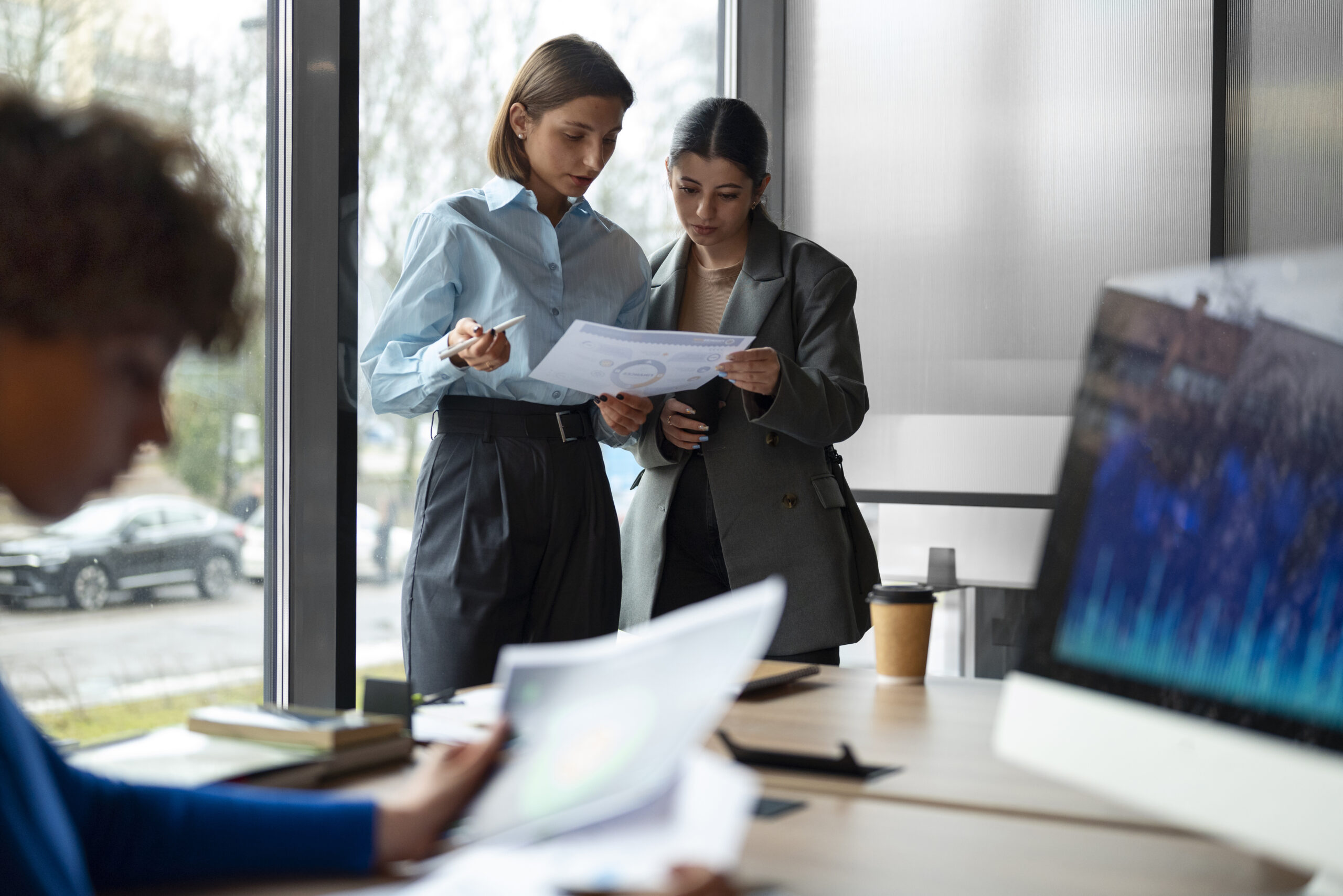 People in an office.