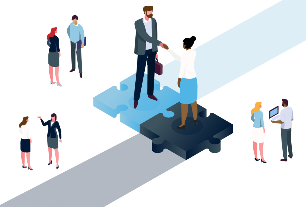 66774d21550e0b627a829af8_Hero Image Artwork of People talking.